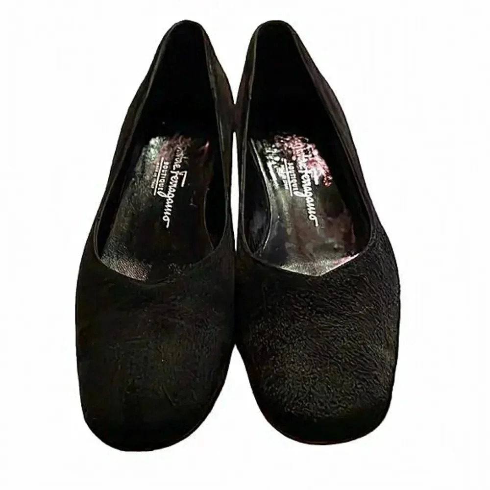 Vintage Salvatore Ferragamo Boutique Suede Heels Size‎ 8